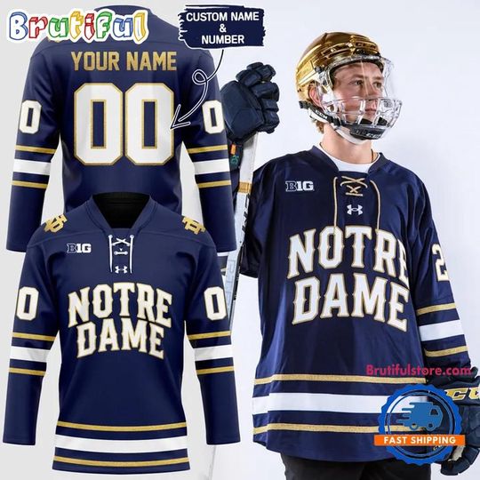 ND Fighting Irish Hockey Commemorative Uniform Limited Edition Jersey Shirt