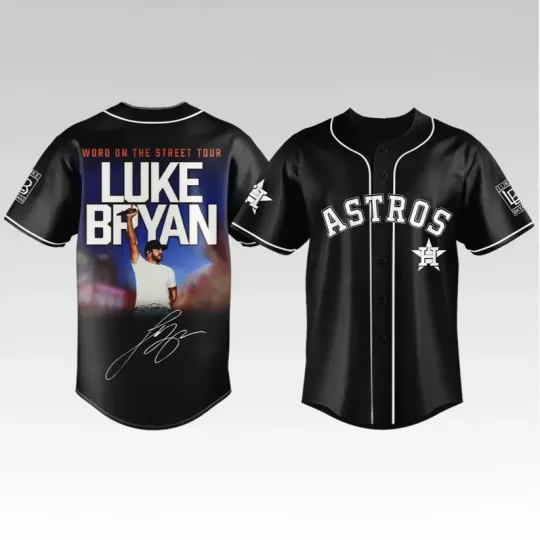 Astros Luke Bryan Word On The Street Tour 2026 Baseball Jersey