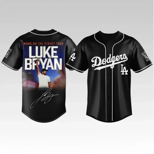 LA Dodgers Luke Bryan Word On The Street Tour 2026 Baseball Jersey