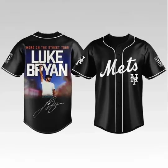 NY Mets Luke Bryan Word On The Street Tour 2026 Baseball Jersey