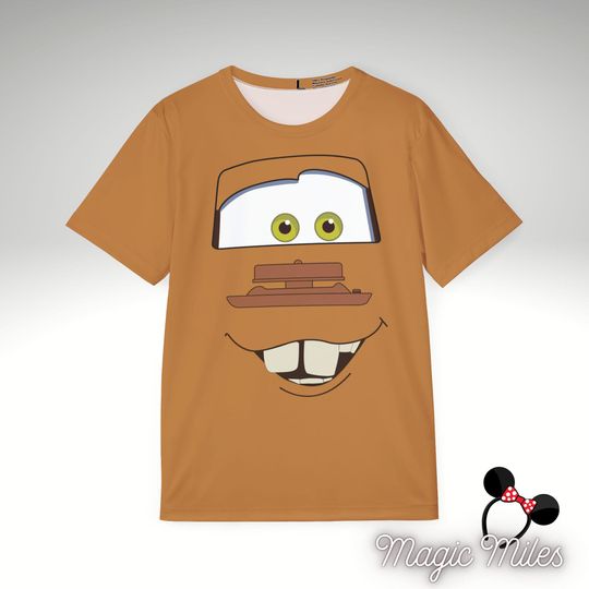 Tow Mater from Cars Movie Race Car T-Shirt, Cars 95 Face Shirt