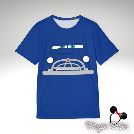 Doc Hudson the Hudson Hornet from Cars Movie Race Car T-Shirt, Face Shirt