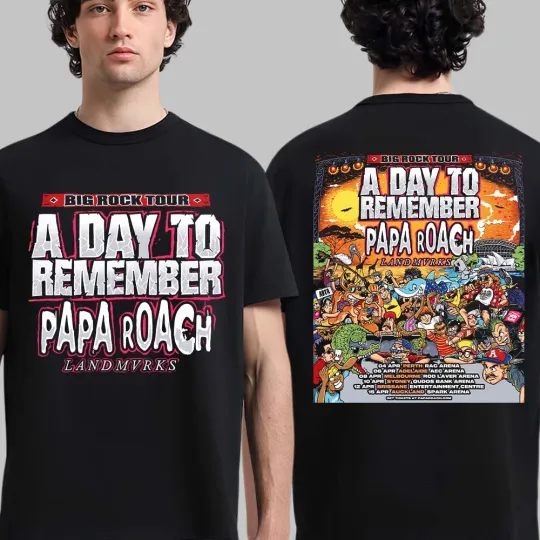 Discover To Remember Merch Big Rock Tour 2026 With Papa Roach Lauderdale Shirt