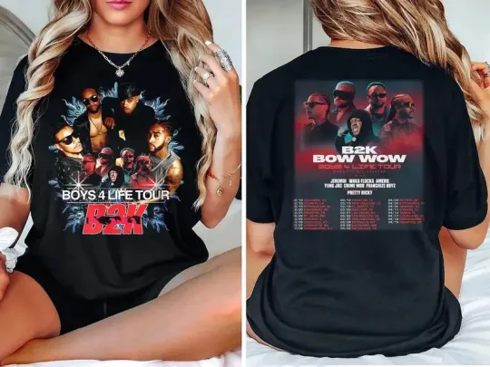 Discover B2K Tour 2026 T-Shirt, Bow Wow Boys 4 Life R&B Graphic Tee, Retro Concert Style