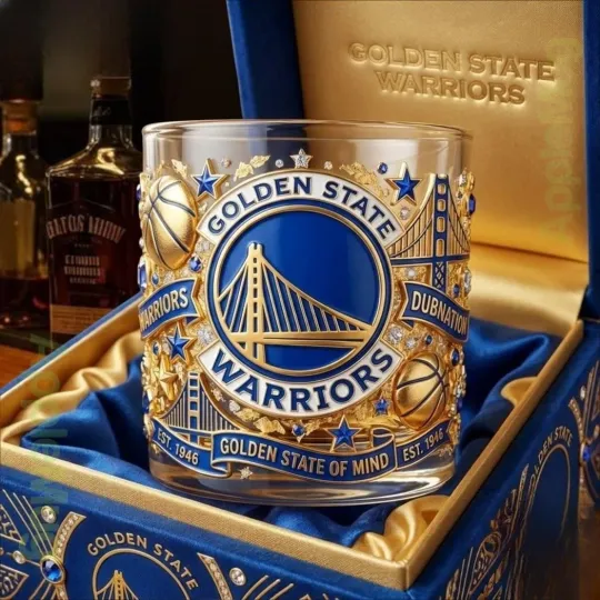Discover State Warriors Whiskey Glass