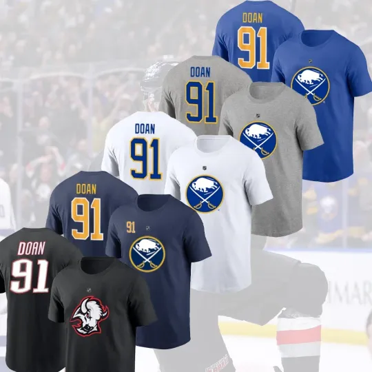 Josh Doan #91 Buffalo Sabres 2026 Player Name & Number For Fans