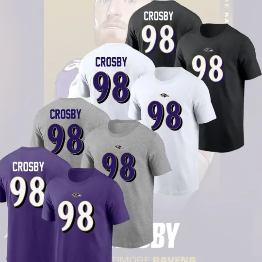 Welcome Maxx Crosby #98 Baltimore Ravens 2026 Player Name & Number