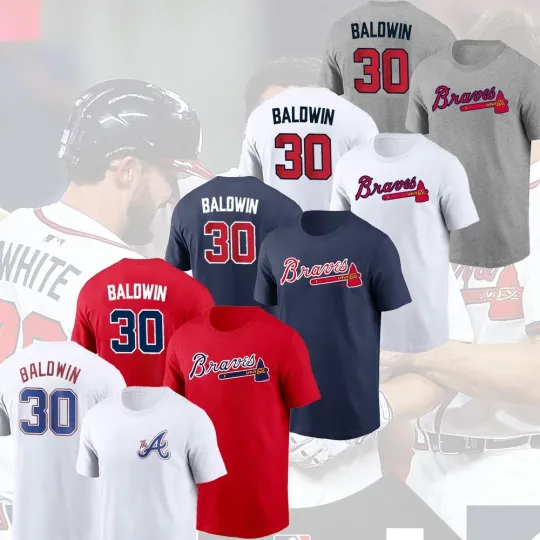 Drake Baldwin #30 Atlanta Braves 2026 Player Name & Number Full