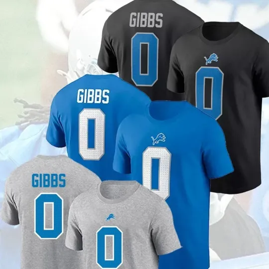 HOT 2025! Jahmyr Gibbs #0 Detroit Li.ons Name & Number Shirt Special For Fans
