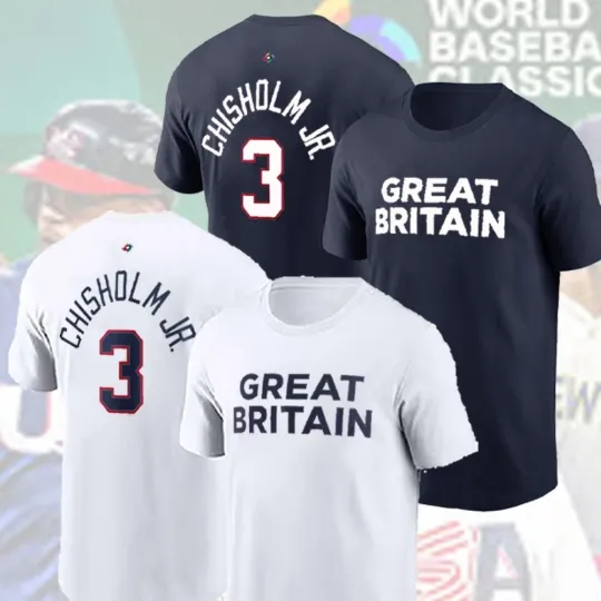 Discover Jazz Chisholm Jr. #3 Great Britain Team 2026 World Baseball Gift Fans