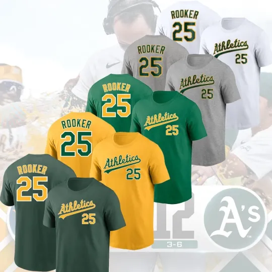 Brent Rooker #25 Oakland Athletics 2026 Player Name & Number