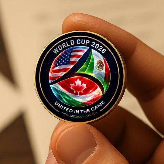 World Cup 2026 Commemorative Coin | Football Challenge Coin | Soccer Coins | FIFA World Cup Coins | Soccer Lover Gift