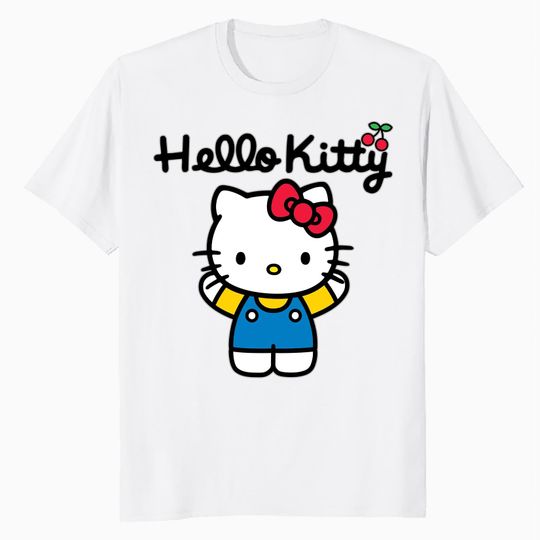 Hello Kitty Logo T-Shirt, Kawaii Cartoon Tee, Hello Cat Super Kitties Shirt