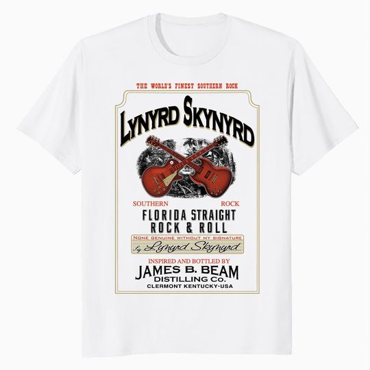 Discover Lynyrd Skynyrd Whiskey Southern Florida Rock & Roll Vintage T-Shirt