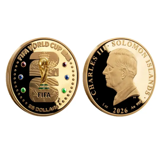 Charles III, Solomon Islands  FIFA World Cup 2026 Coins | FIFA World Cup Coins | Soccer Lover Gift