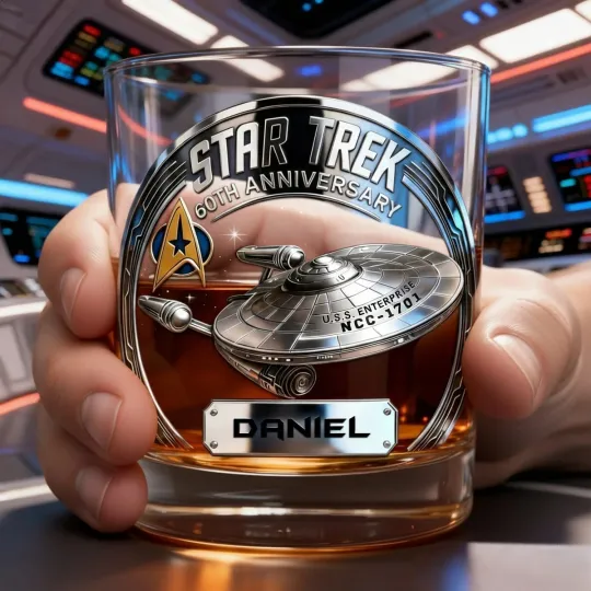 Discover startrek2020 60Th Anniversary Custom Whiskey Glass