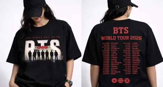BTS 2026 World Tour Shirt, Kpop ARMY Concert Tee, The Kings Are Back Graphic T-S