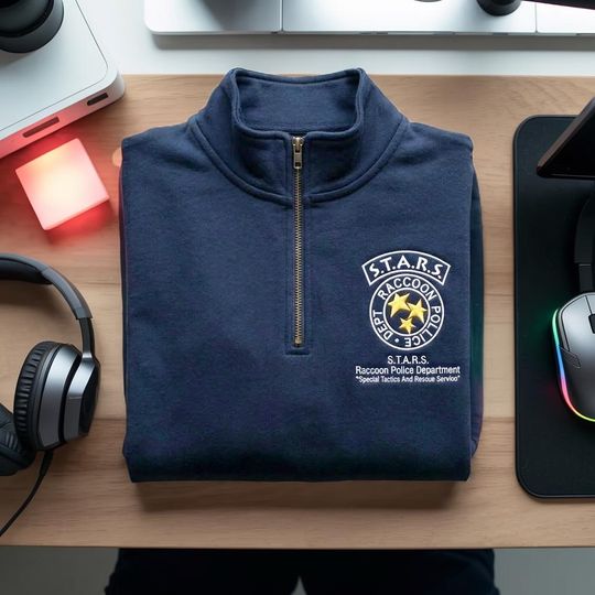 Resident Evil Embroidered Sweatshirt, Umbrella Corporation Hoodie, Leon Kennedy Shirt, Horror Game Merch, Gamer Gift Shirt