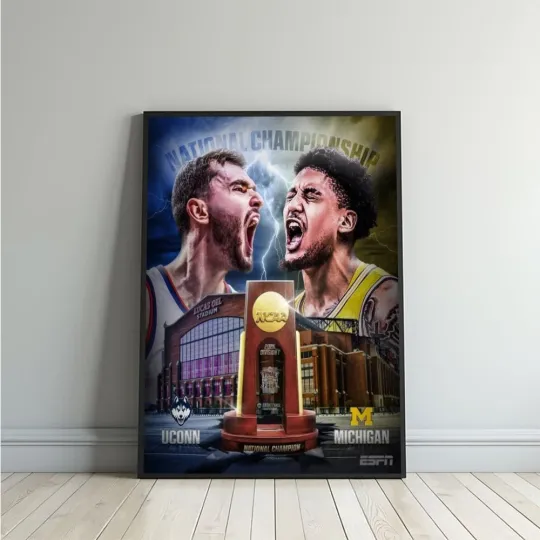 2026 NCAA Division 1 Men’s Basketball National Championship UConn Huskies Poster