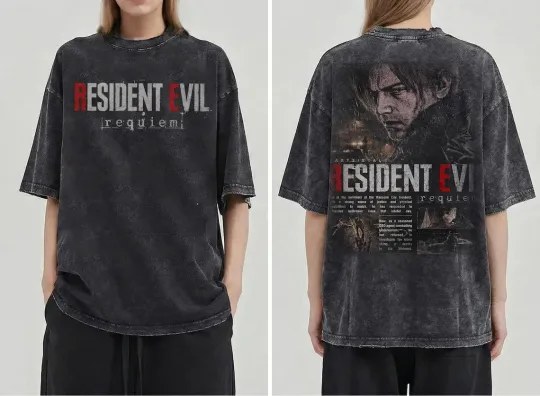 Discover Vintage Resident Evil Requiem Washed Shirt, Honor Resident Evil 9 Tee