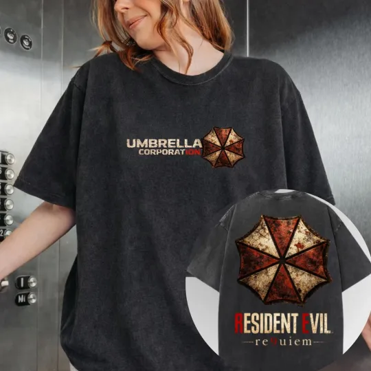 Umbrella Corporation Washed Shirt – Resident Evil Requiem Fan Tee
