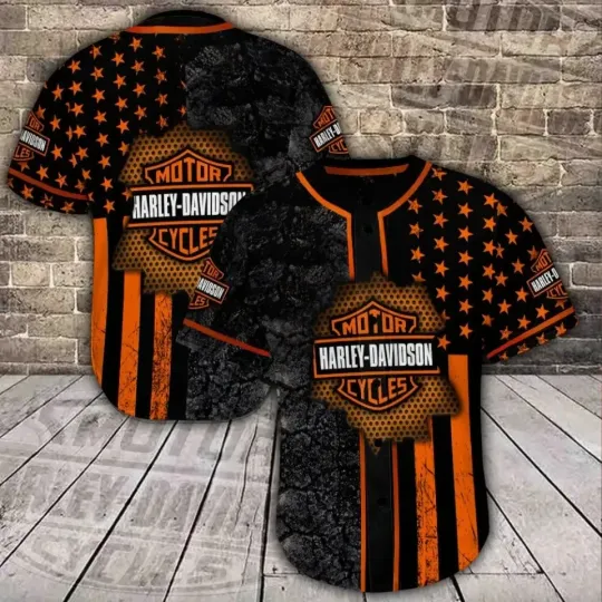 Discover Harley Motor Racing Davidsonn Motorcycle Graphic Baseball Jersey, Unisex Adult,