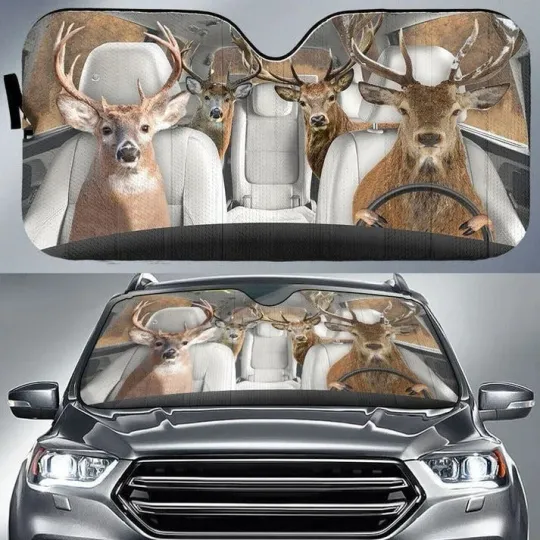Discover Deer Hunting Car Sunshade