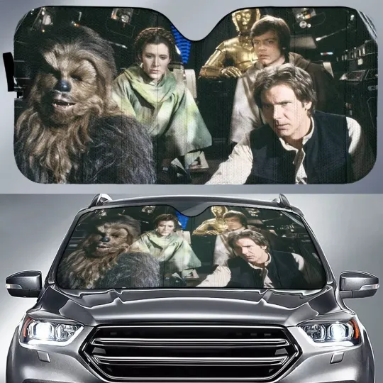 Discover Star Wars Galaxy Edge Millennium Falcon Car Sunshade, Star Wars Car Sun Shade