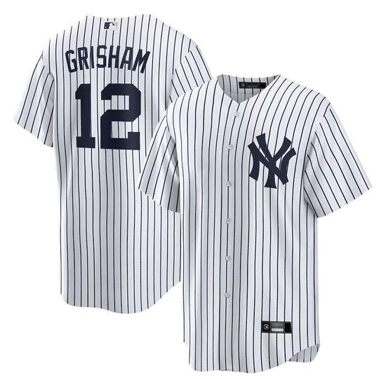 Discover Personalized New York Yankees #12 White Baseball Jersey with custom name and number