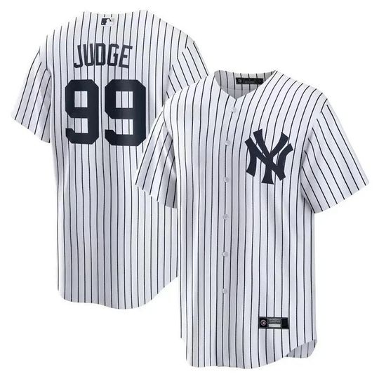 Discover Personalized New York Yankees #99 White Baseball Jersey with custom name and number