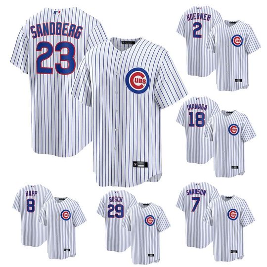 Personalized Chicago Cubs White baseball jersey, custom name and number