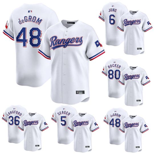 Personalized Texas Rangers White baseball jersey, custom name and number