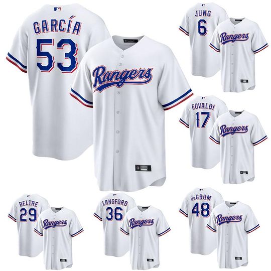 Personalized Texas Rangers White baseball jersey, custom name and number