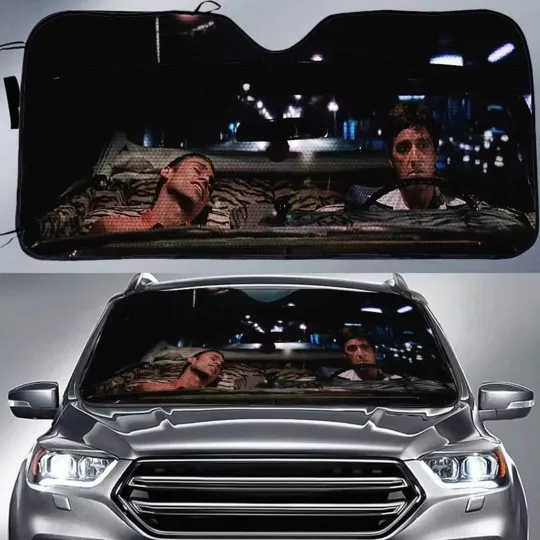 Scarface Movie Car Sun Shade, Scarface Tony Montana Manny Ribera Car Sunshade