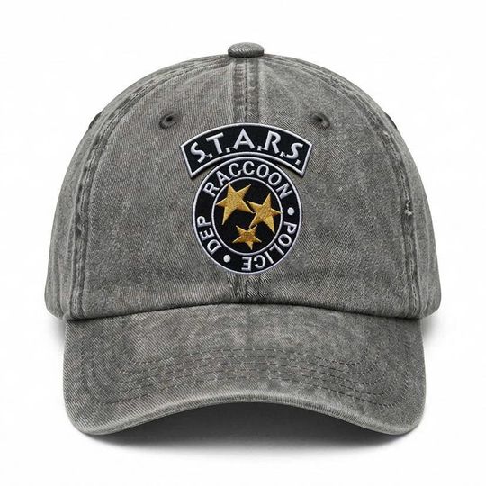 Resident Evil 9 Embroidered Baseball Cap, Funny Raccoon Police Hat, Leon Kennedy Cap, Horror Game Merch, Gamer Gift