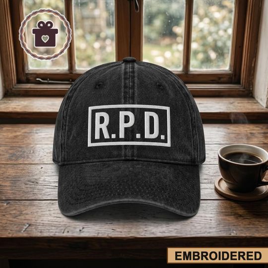 Raccoon City Police Department Embroidered Hat, Resident Evil Embroidery Cap, Survival Horror Gamer Dad Hat, Retro Game Cosplay Gift