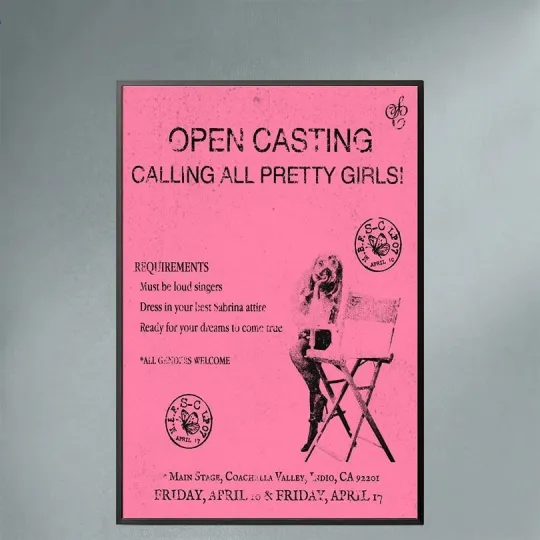 Discover Team Sabrina Calling All Pretty Girls Tour 2026 Poster