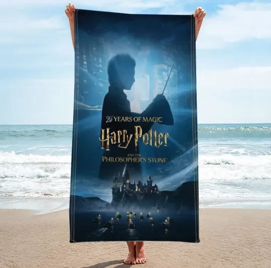 Discover Harry Potter 25Th Anniversary Rectangle Beach Towel