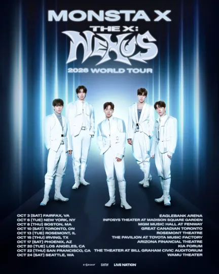 MONSTA X Word Tour 2026 in North American Poster