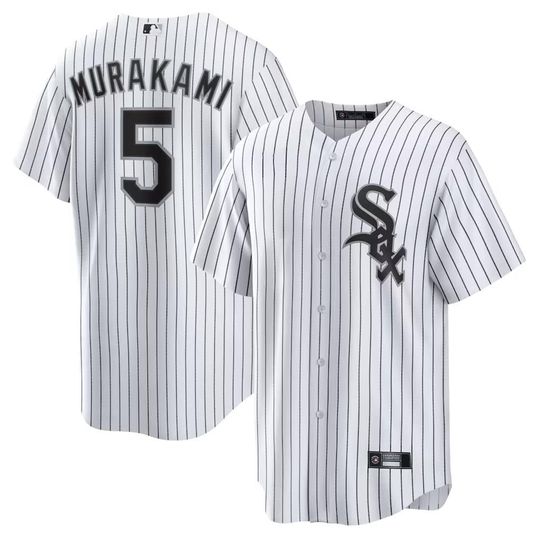 Personalized Chicago White Sox Murakami #5 Pinstripe Jersey, Men's Polyester Baseball Shirt