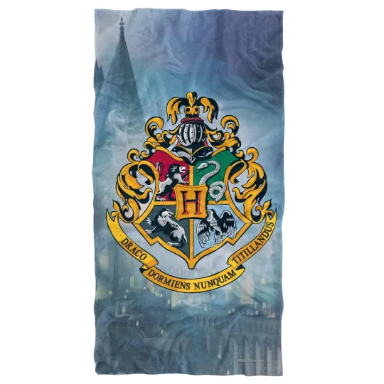 Harry Potter Hogwarts Crest Licensed Beach Towel