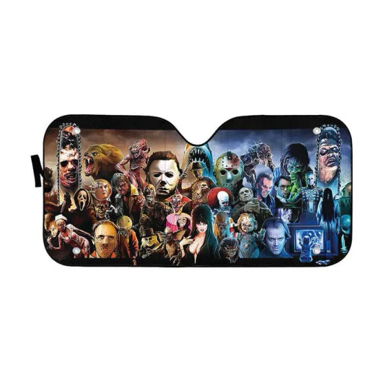 Discover Holiday Summer Flamingo Couple Car Auto Sunshade