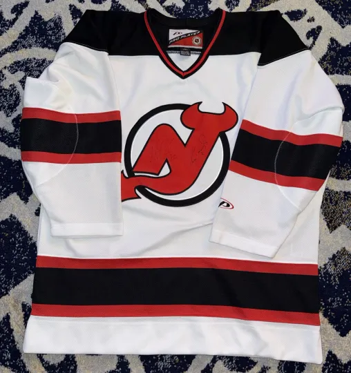 Men's Red, White & Black Pro Player New Jersey Devils Hockey Jersey