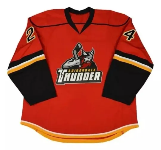 Discover Custom Names Adirondack Thunder 24 Loney Hockey Jersey Youth/Mens Sewn S-6XL
