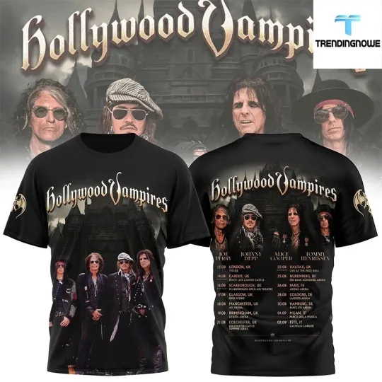 Discover Hollywood Vampires 2026 World Tour T-Shirt UK & Europe Concert Dates