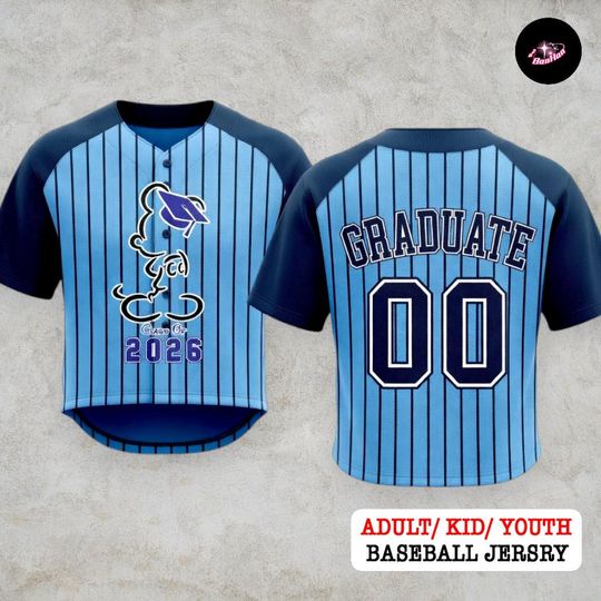 Personalized Mickey Graduate Baseball Jersey Crop Top, Custom Class of 2026 Graduation Shirt