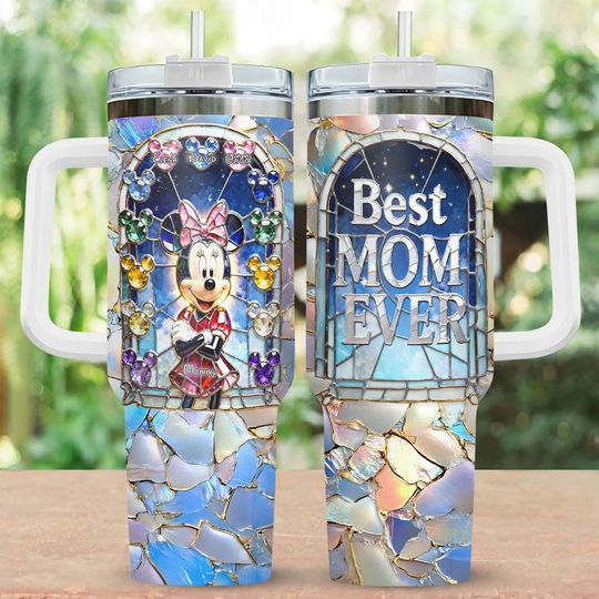 Discover Custom Best Mom Ever Printed Tumbler 40Oz, Disney Castle Tumbler, Minnie Mom Tumbler, Disney Tumbler, Mother's Day Gift For Mom