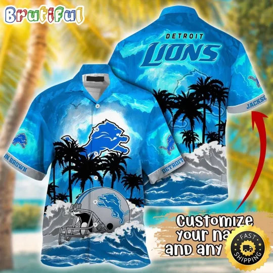 Discover Personalized Detroit Lions Ever Aloha Hawaiian Shirt