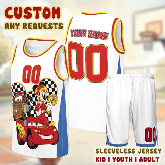 Custom Mouse Cartoon Tank Top Basketball Jersey, Personalized Name Number