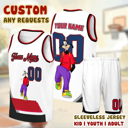 Custom Mickey Mouse Tank Top Basketball Jersey, Personalized Black Yellow Disney Shirt